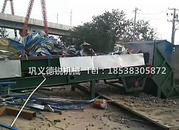 陜西重型廢鋼破碎機現場視頻