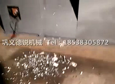 夜晚試機，廢鋼撕碎機試機效果